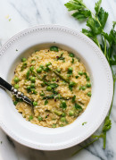 Simple springtime risotto, minimal stirring required! - cookieandkate.com
