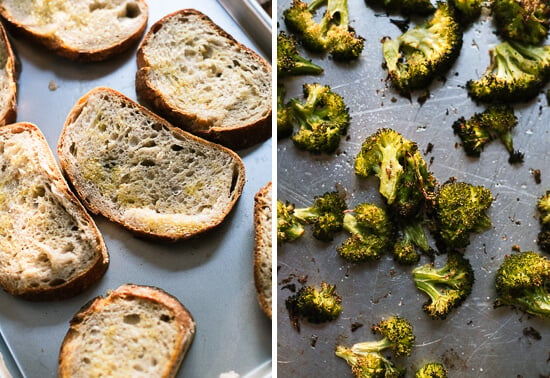 roasted broccoli crostini