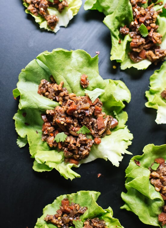 Thai-style lettuce wraps, a simple and healthy appetizer you'll love! cookieandkate.com