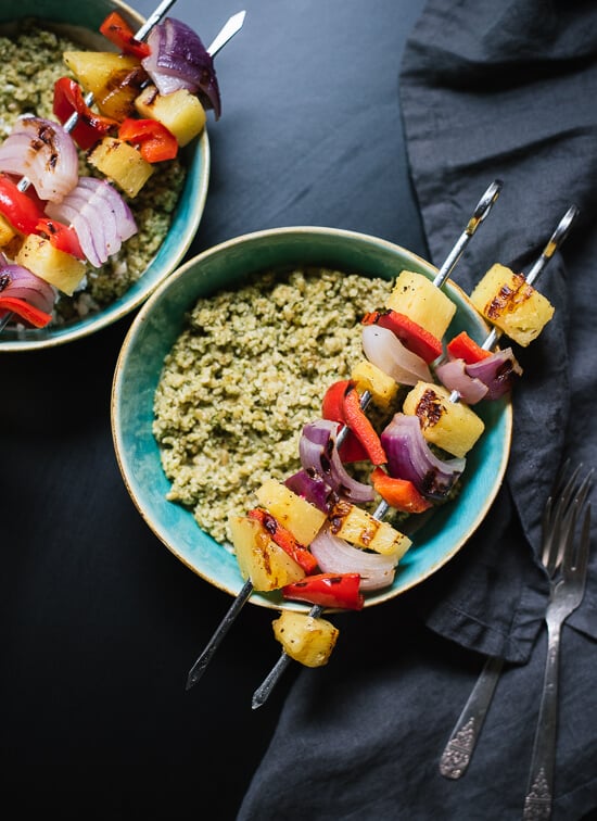 Freekeh with grilled pineapple - cookieandkate.com
