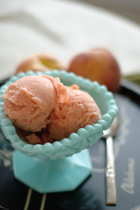 Peach raspberry sorbet - cookieandkate.com