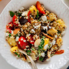 Mediterranean Quinoa Salad with Roasted Summer Vegetables