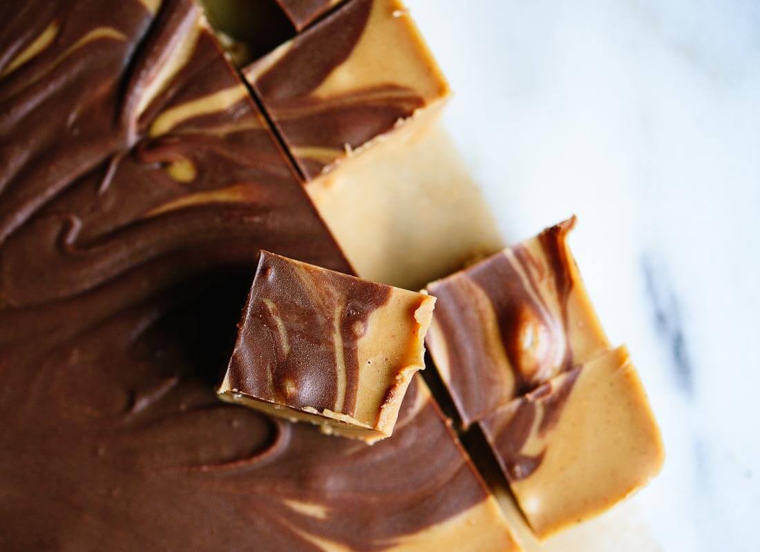 Chocolate peanut butter freezer fudge - cookieandkate.com