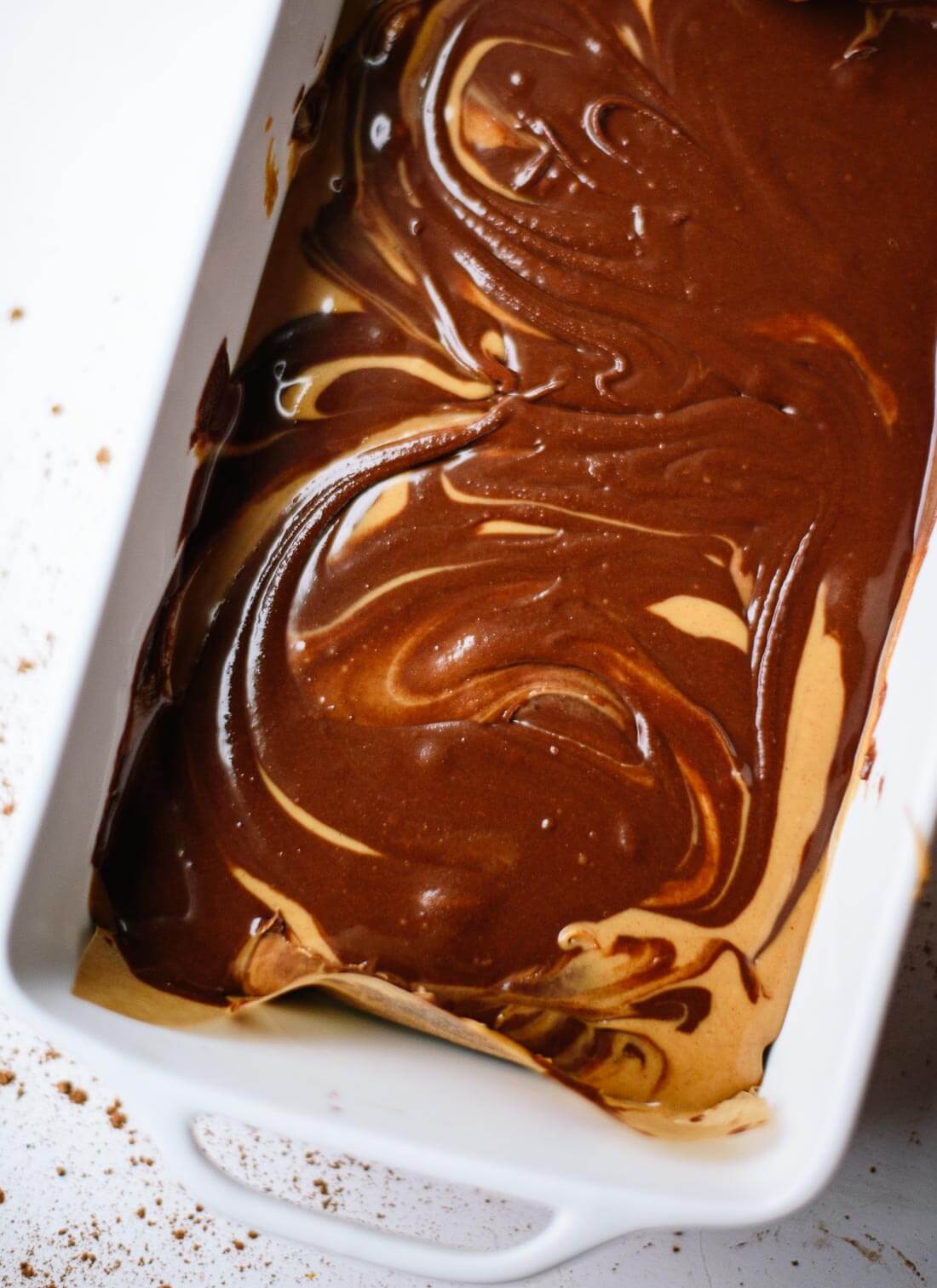 Chocolate peanut butter swirl fudge - cookieandkate.com