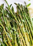 Roasted asparagus with lemon and Parmesan is a beautiful side dish! - cookieandkate.com