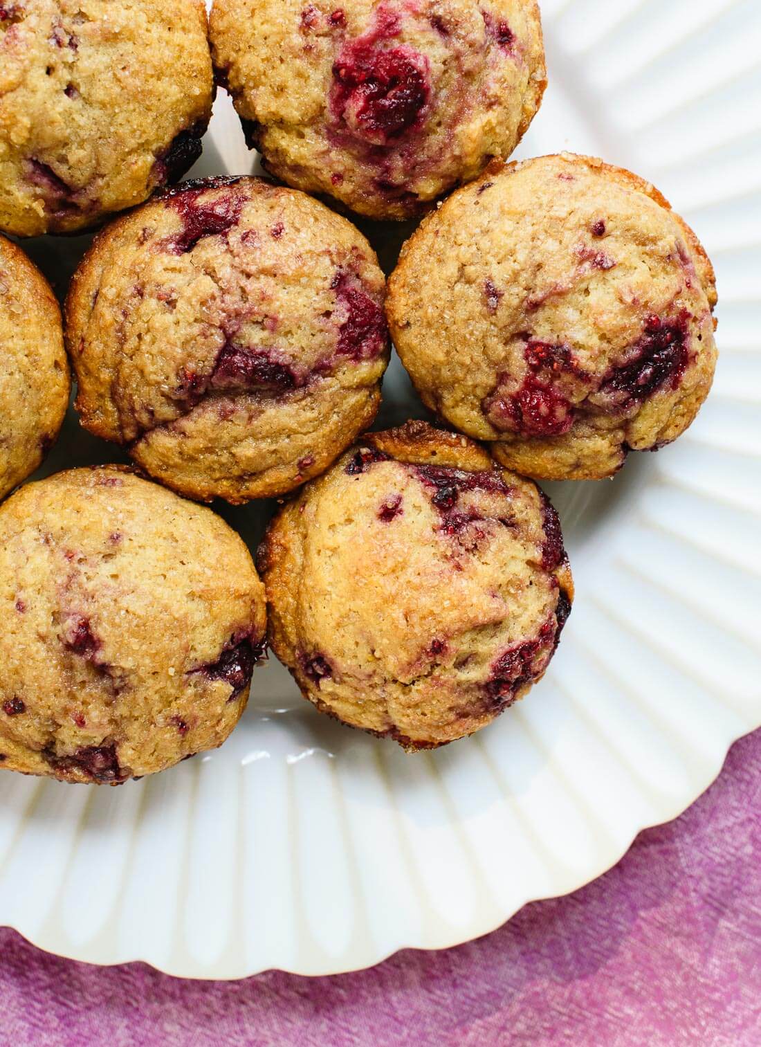 Healthy raspberry muffins recipe (so fluffy and delicious!) - cookieandkate.com