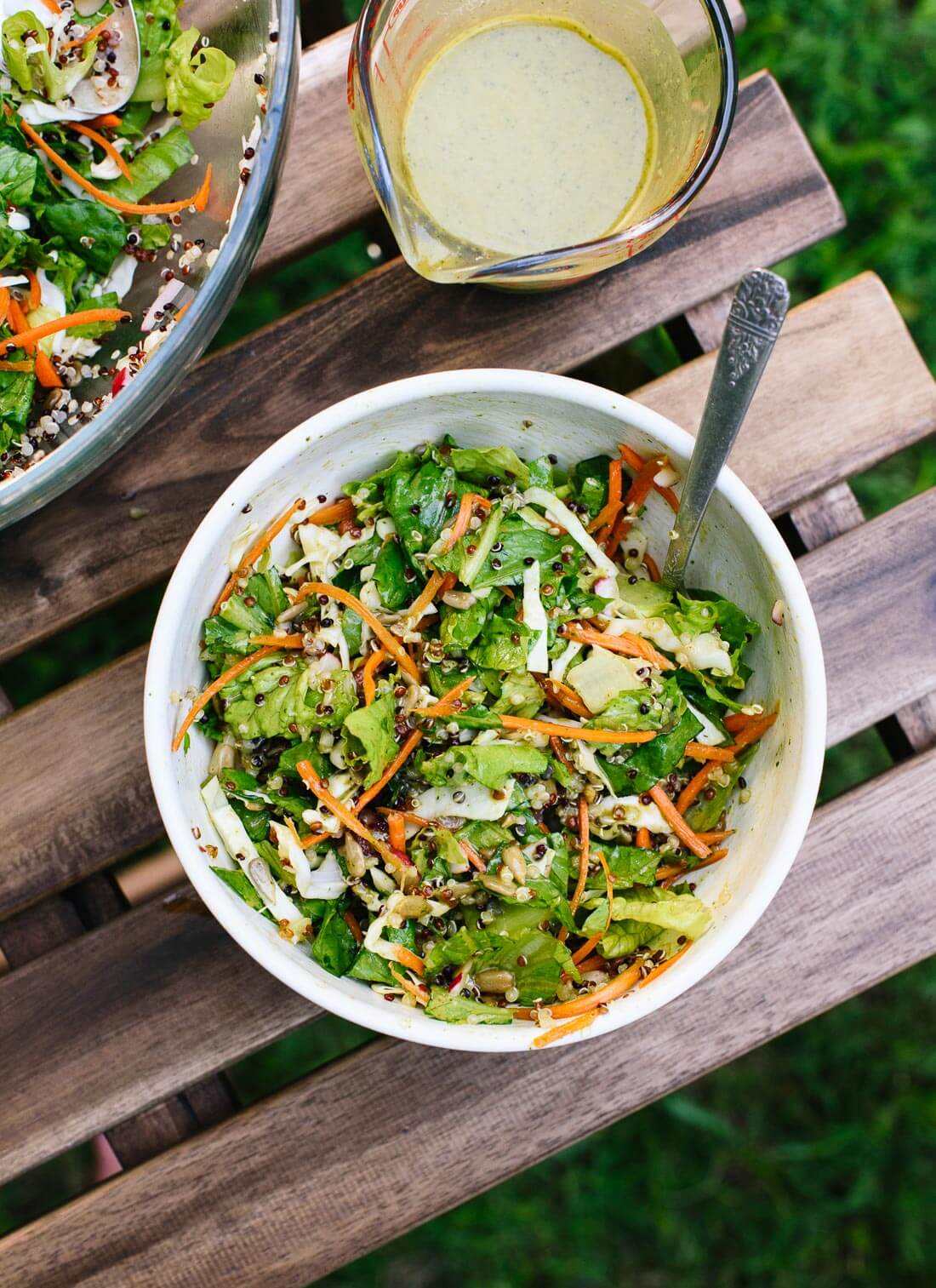 This mega crunchy salad is super healthy and totally irresistible! Vegan and gluten free. cookieandkate.com