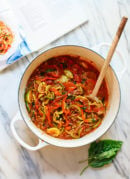 Quick and easy spiralized ratatouille recipe, perfect for summer dinners! cookieandkate.com