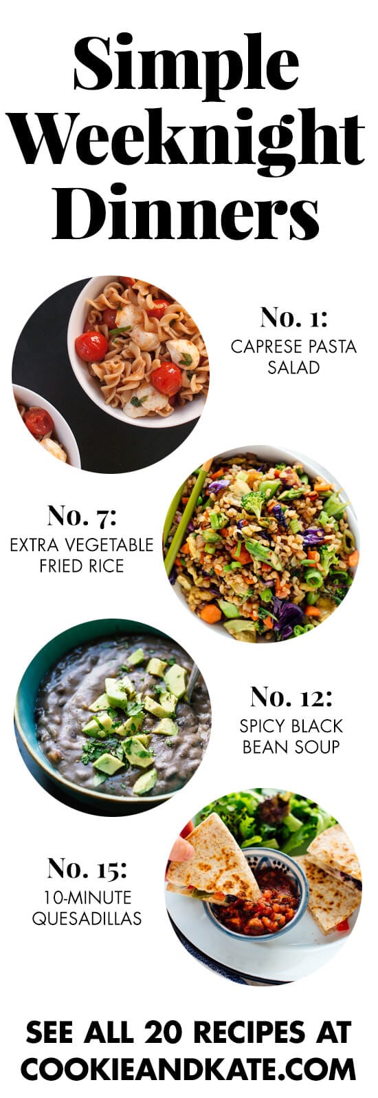 20 easy vegetarian dinner recipes
