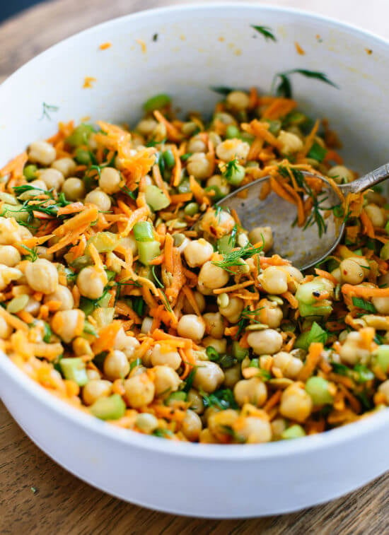 Chickpea Salad with Carrots and Dill from Cookie and Kate on foodiecrush.com