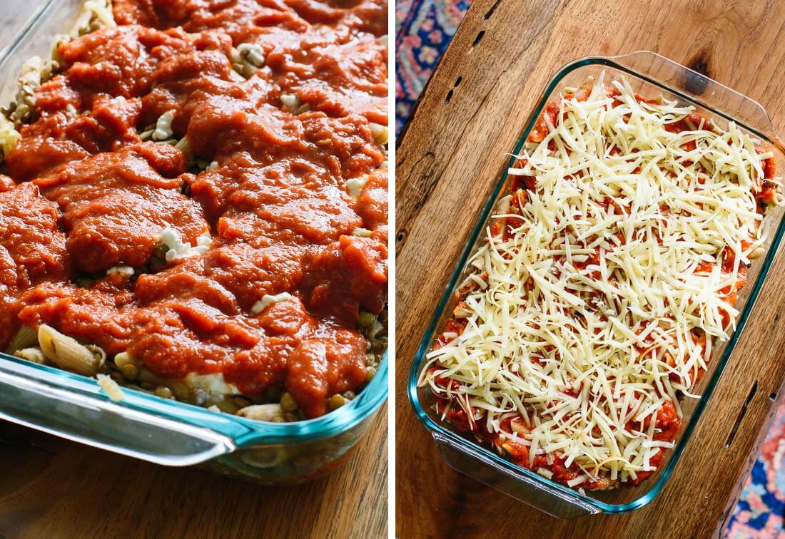 Lentil Baked Ziti Recipe - Cookie and Kate. 
