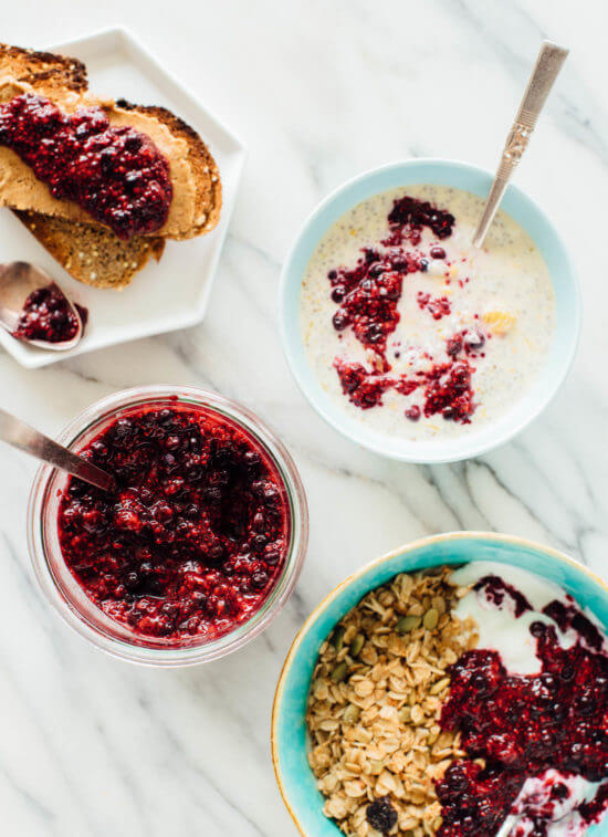 Easy Berry Chia Seed Jam - Cooie and Kate