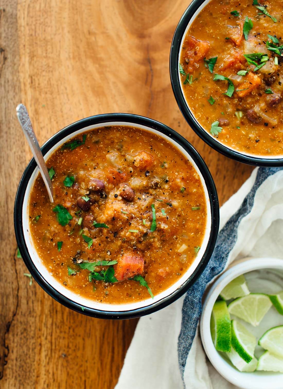 This hearty vegan quinoa soup will fill you up but won't weigh you down!