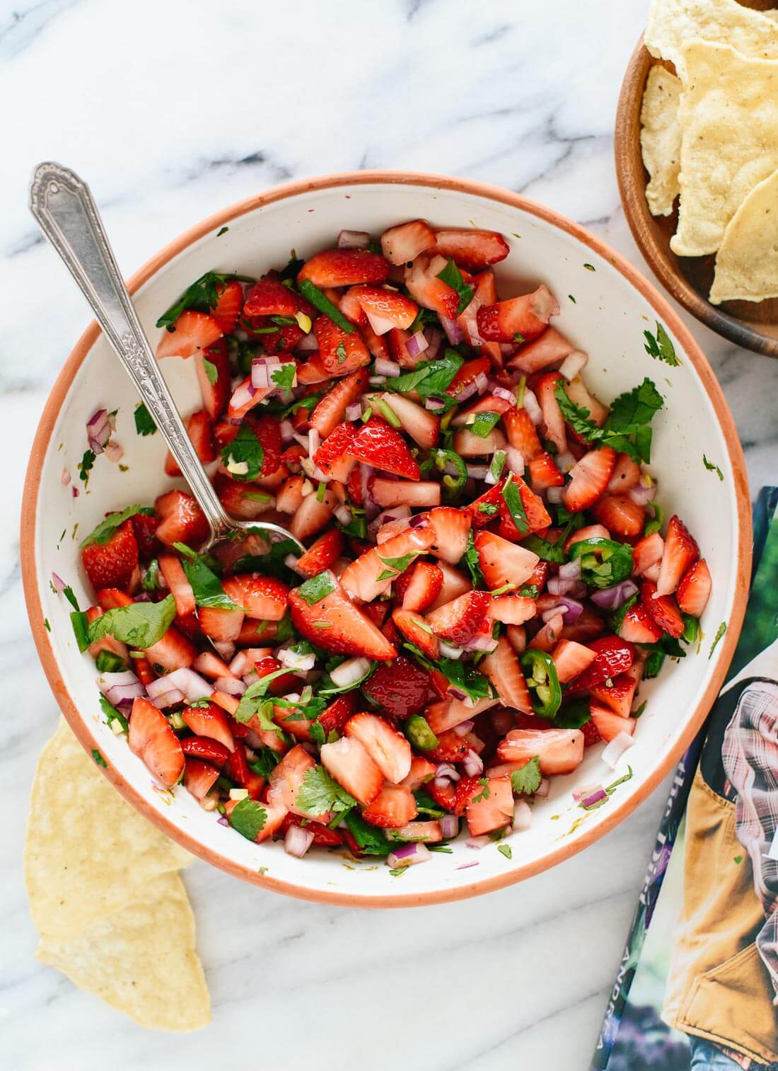 Have you had strawberry salsa yet? It's so good! Get the recipe at cookieandkate.com
