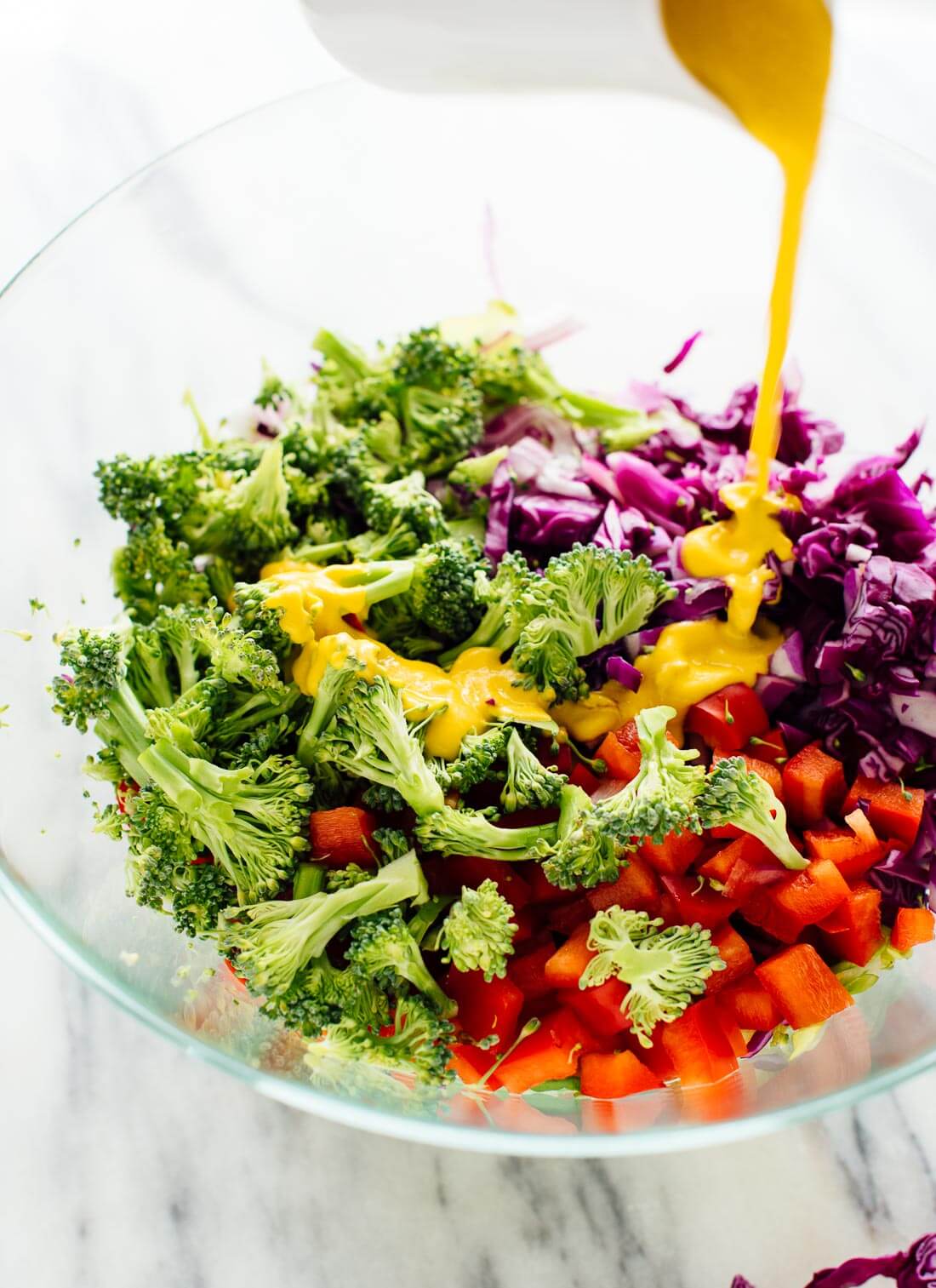 Colorful Chopped Salad with Carrot Ginger Dressing