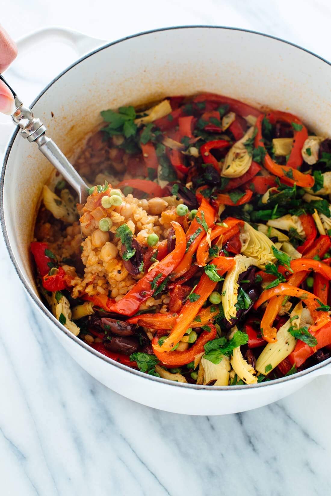 Serve up this hearty vegetable paella! It
