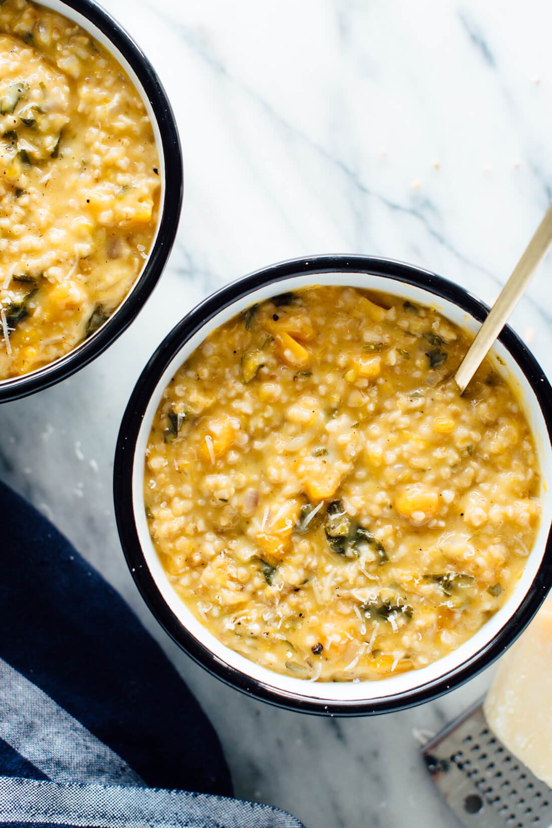 Butternut squash and kale steel cut oat "risotto" is absolutely delicious! Try and you'll see. #dinnerrecipe