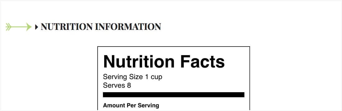How to View Nutrition Information