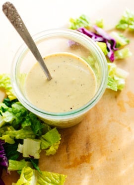 homemade yogurt honey-mustard salad dressing