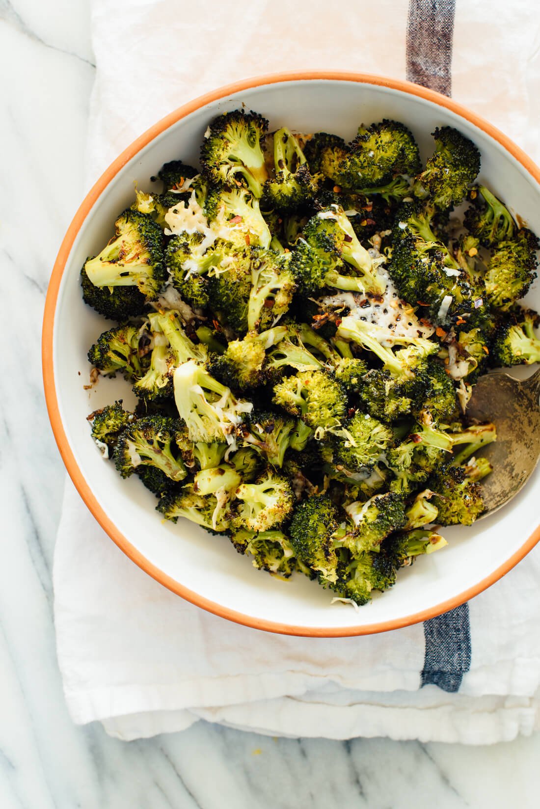 roasted broccoli recipe with Parmesan cheese and balsamic vinegar