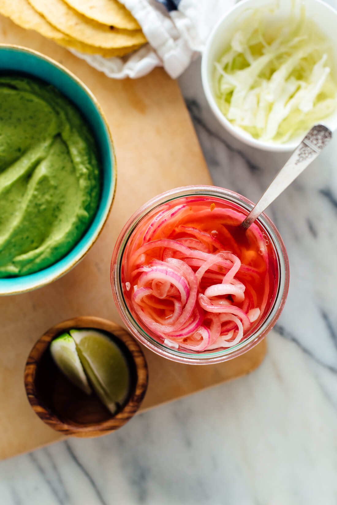best pickled onions recipe with other Mexican condiments