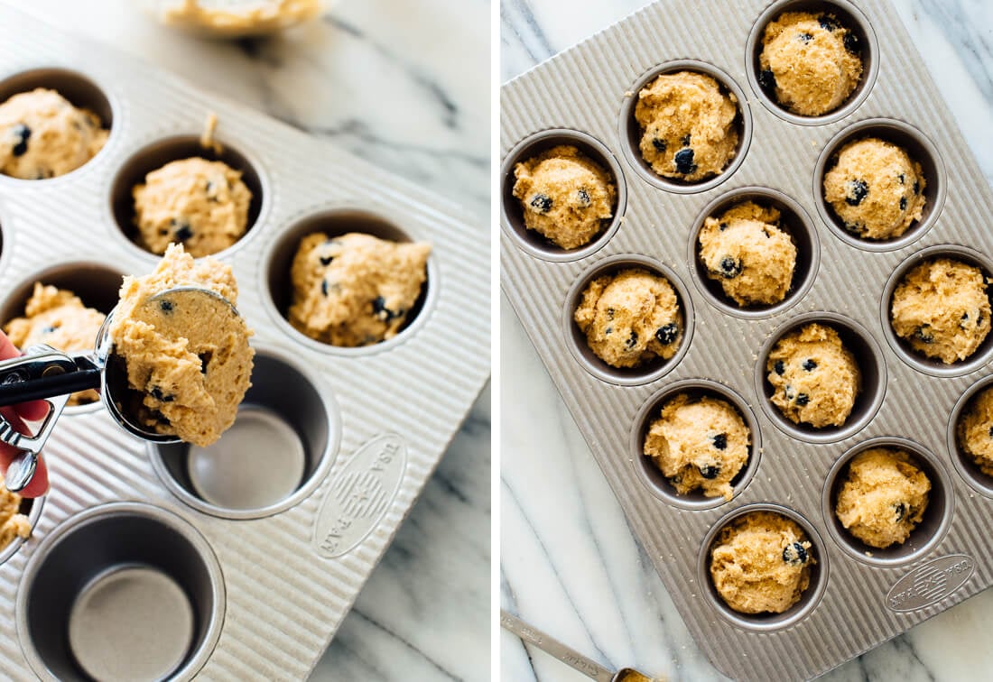 how to scoop muffins