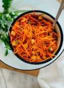 French carrot salad with optional chickpeas