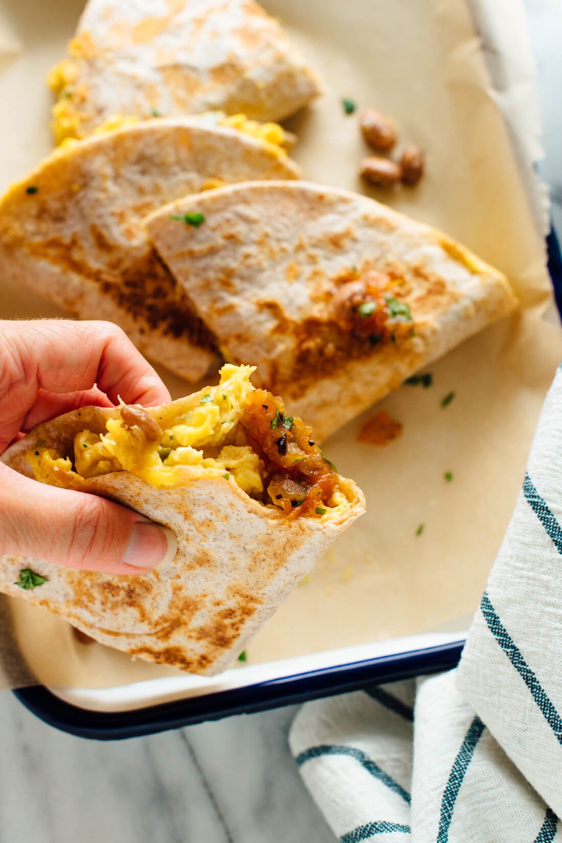 simple breakfast quesadillas recipe