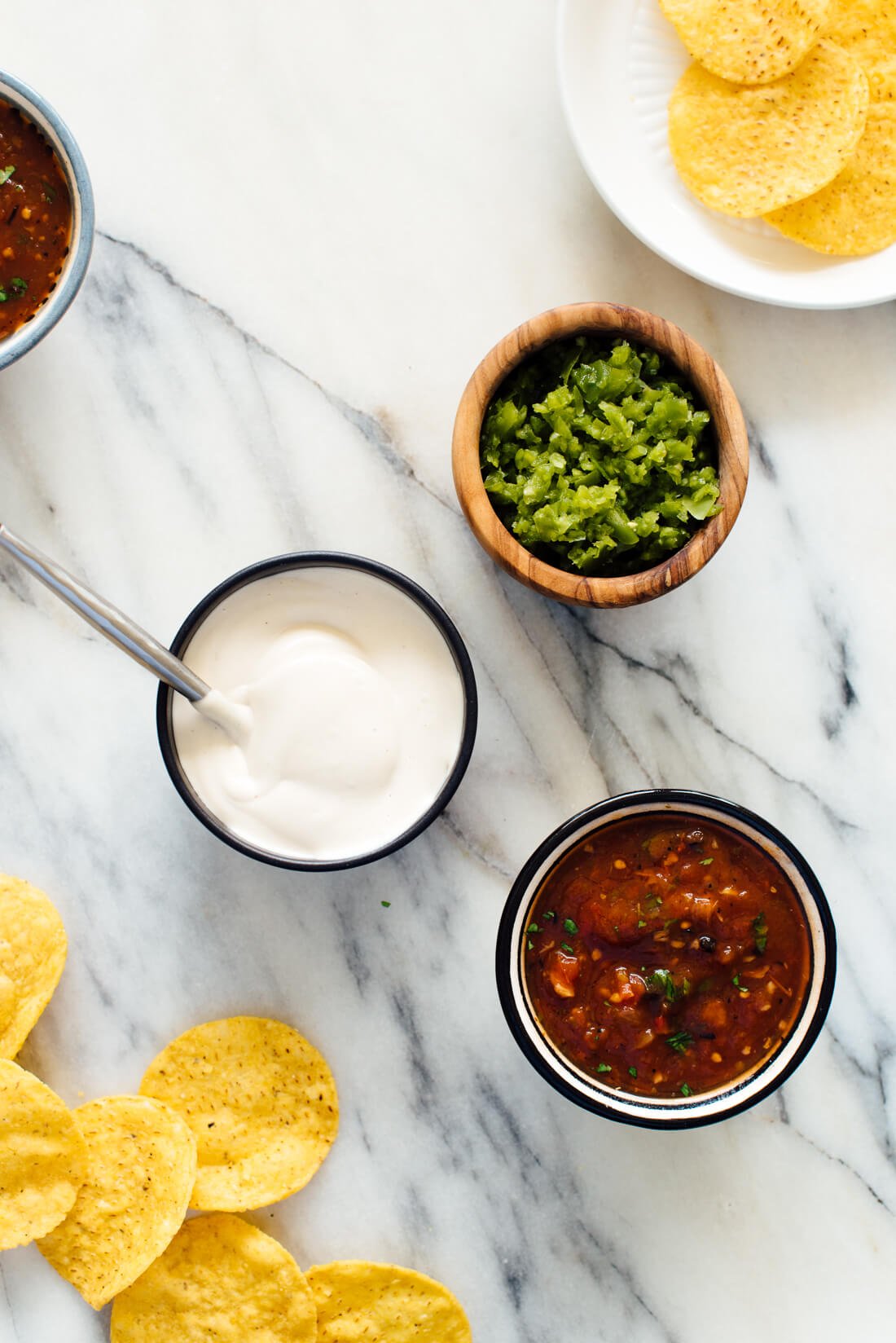 Homemade jalapeño relish with chips and dips #jalapenorelish