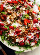 Colorful Strawberry Arugula Salad with Balsamic Vinaigrette