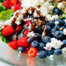 Berry Spinach Salad with Spicy Maple Sunflower Seeds Image