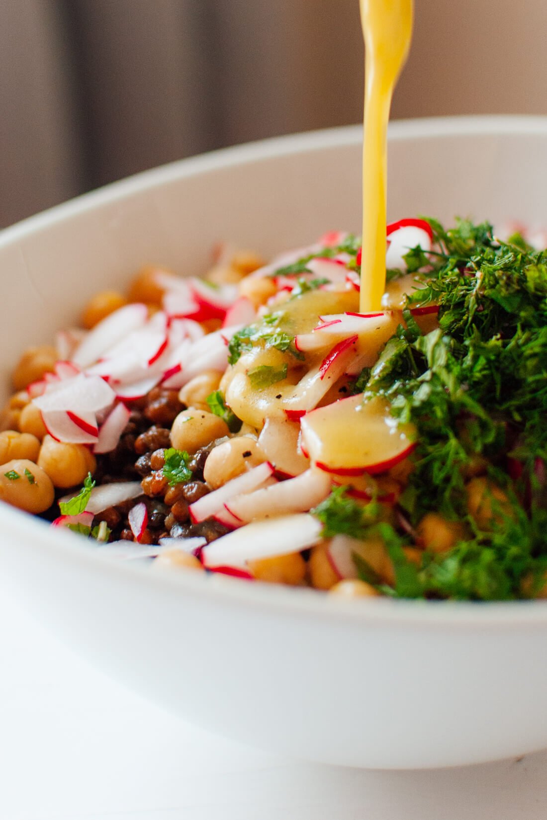 how to make lentil and chickpea salad