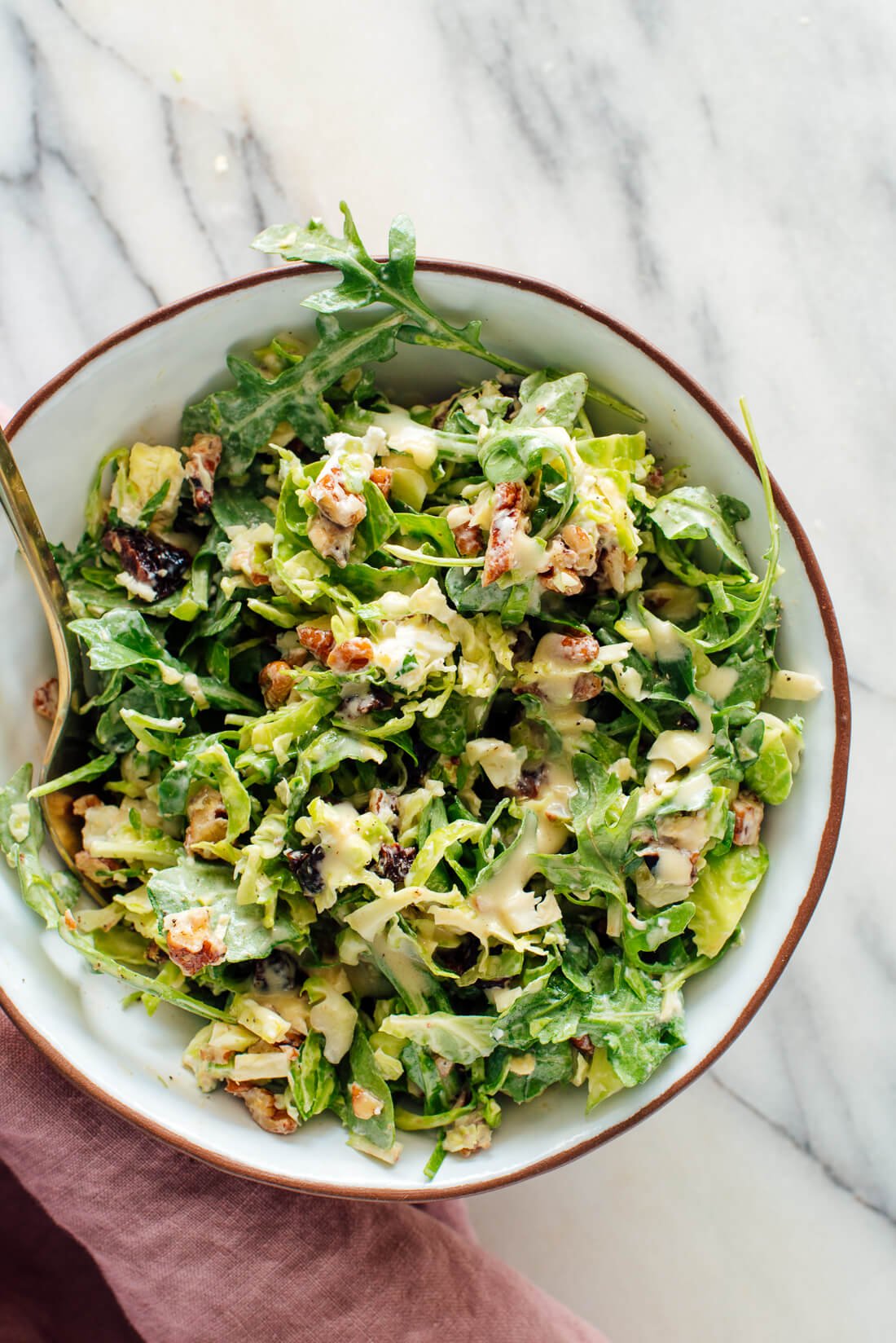 brussels sprout arugula salad recipe
