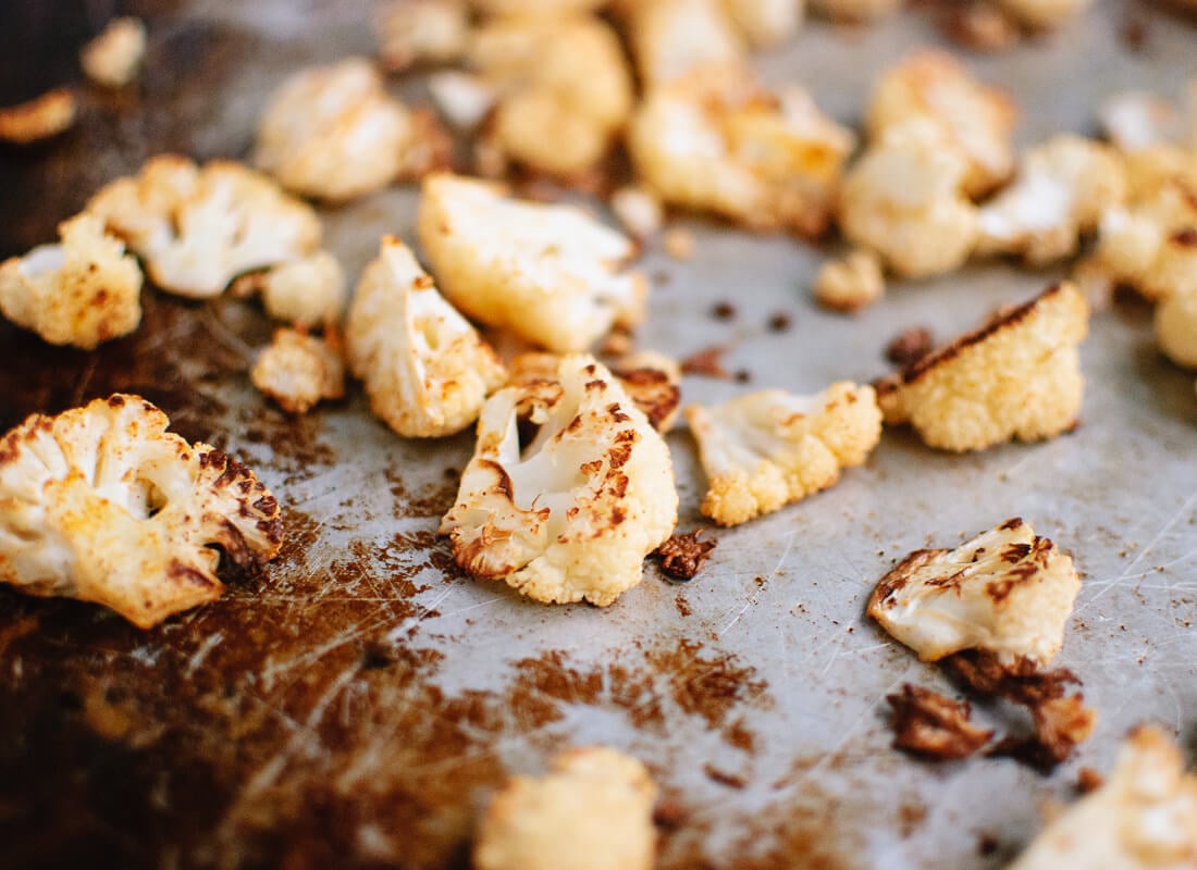 roasted cauliflower with cayenne pepper