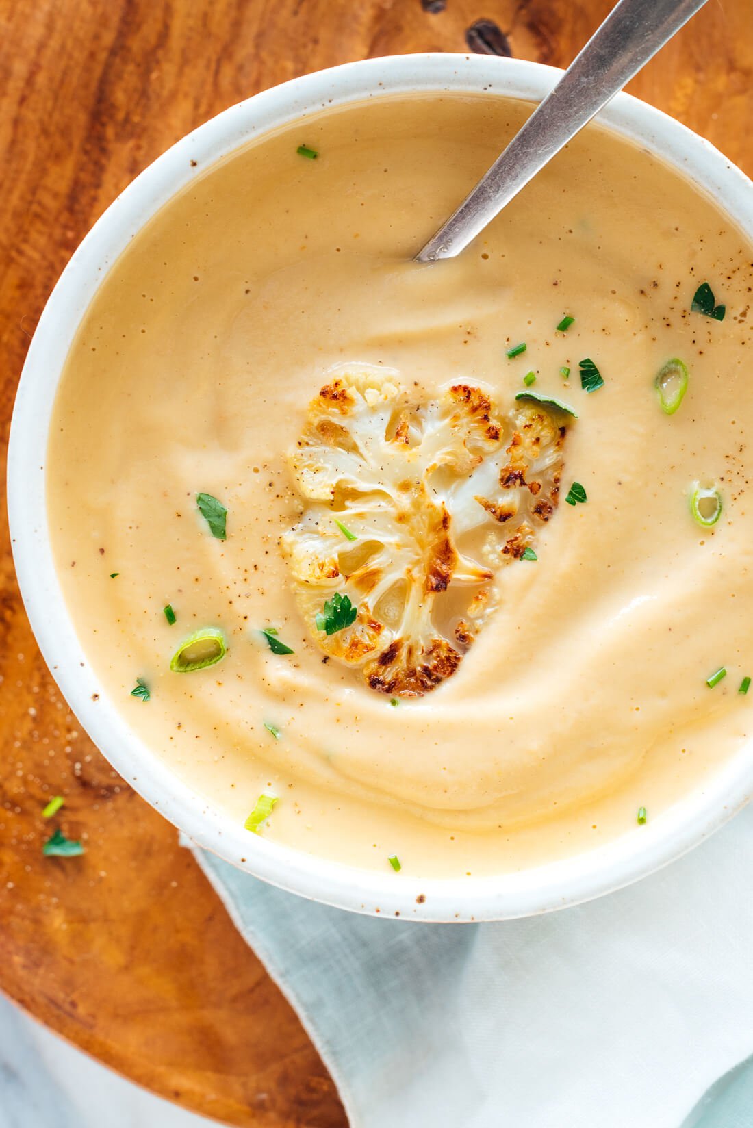 ultra creamy roasted cauliflower soup recipe