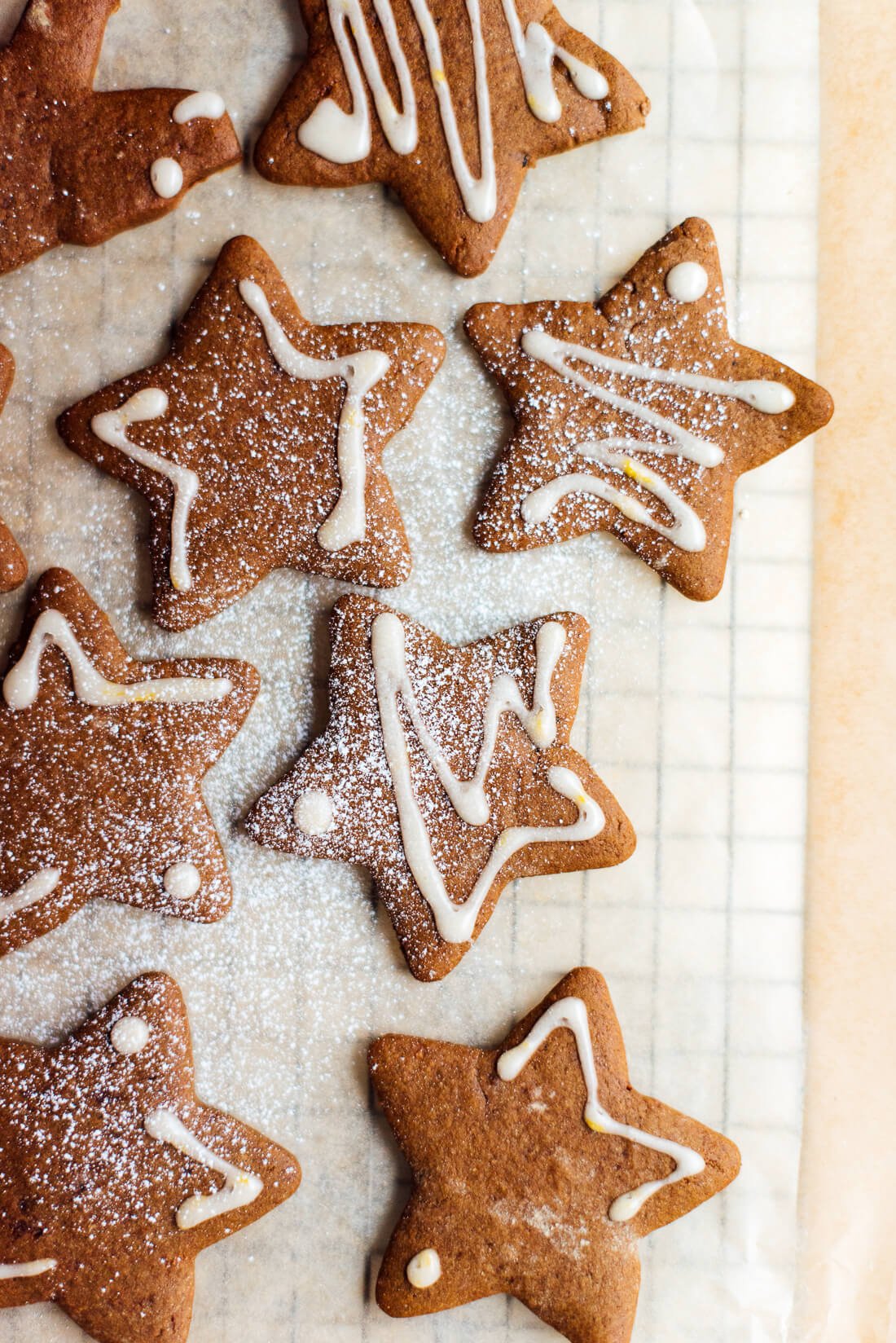 healthy gingerbread cookies with lemon icing