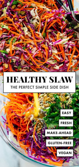 healthy coleslaw recipe pin