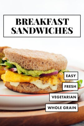 vegetarian breakfast sandwiches