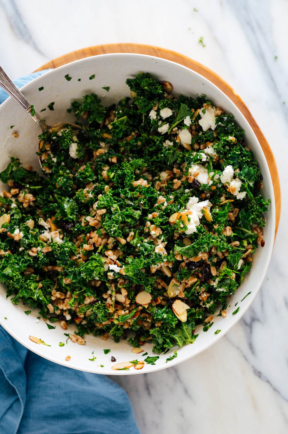 kale, farro and goat cheese salad recipe