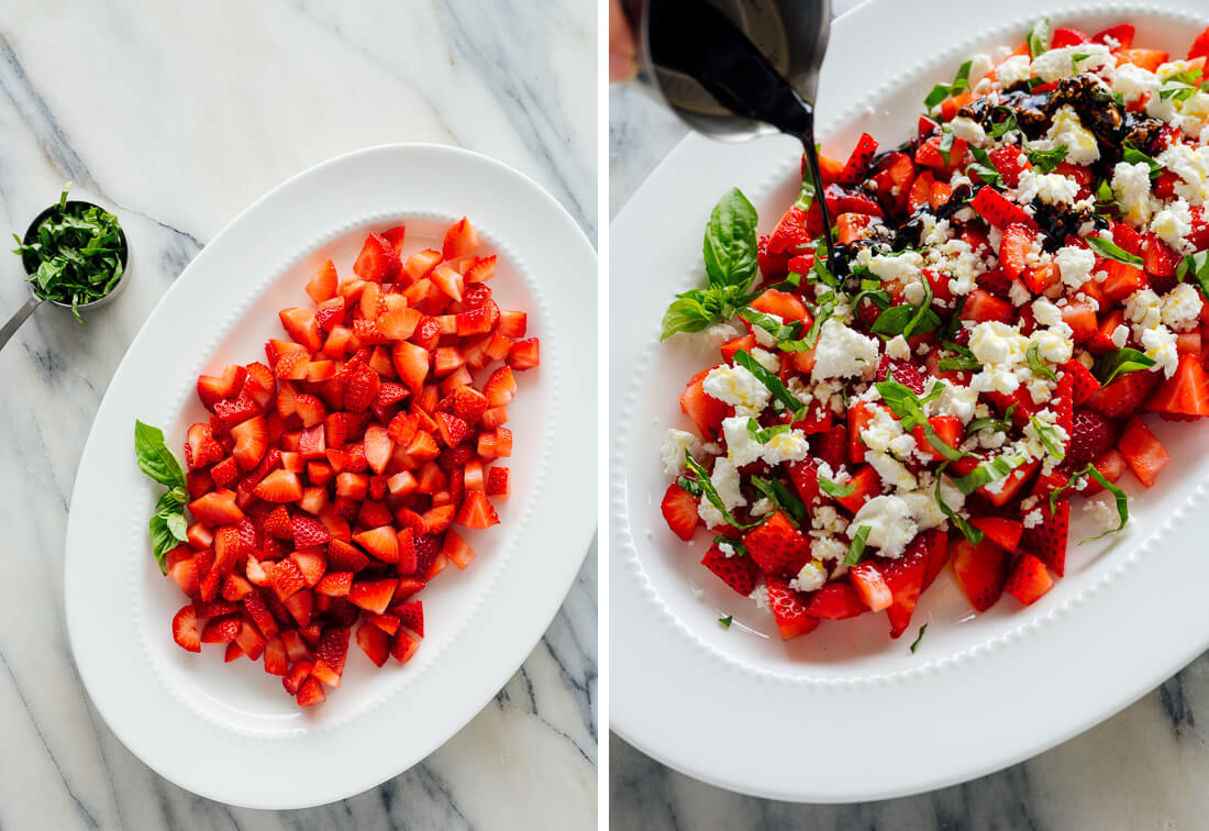 how to make strawberry basil salad