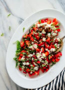Strawberry, Basil and Goat Cheese Salad with Balsamic Drizzle
