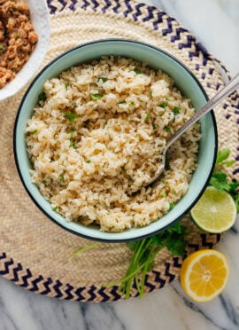 cilantro lime brown rice recipe