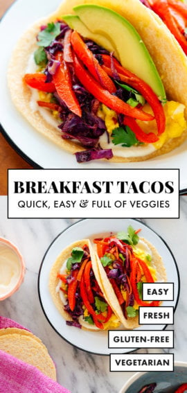 vegetarian breakfast tacos