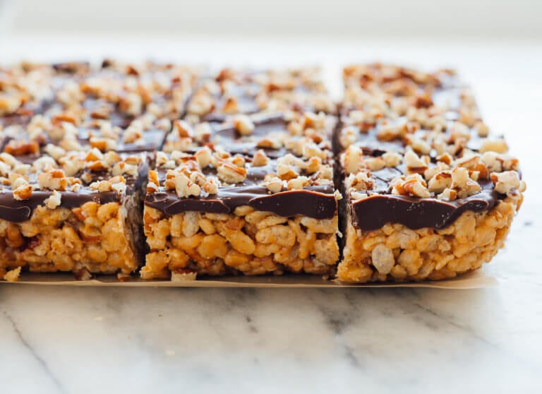 Chocolate Peanut Butter Crispy Bars Cookie and Kate