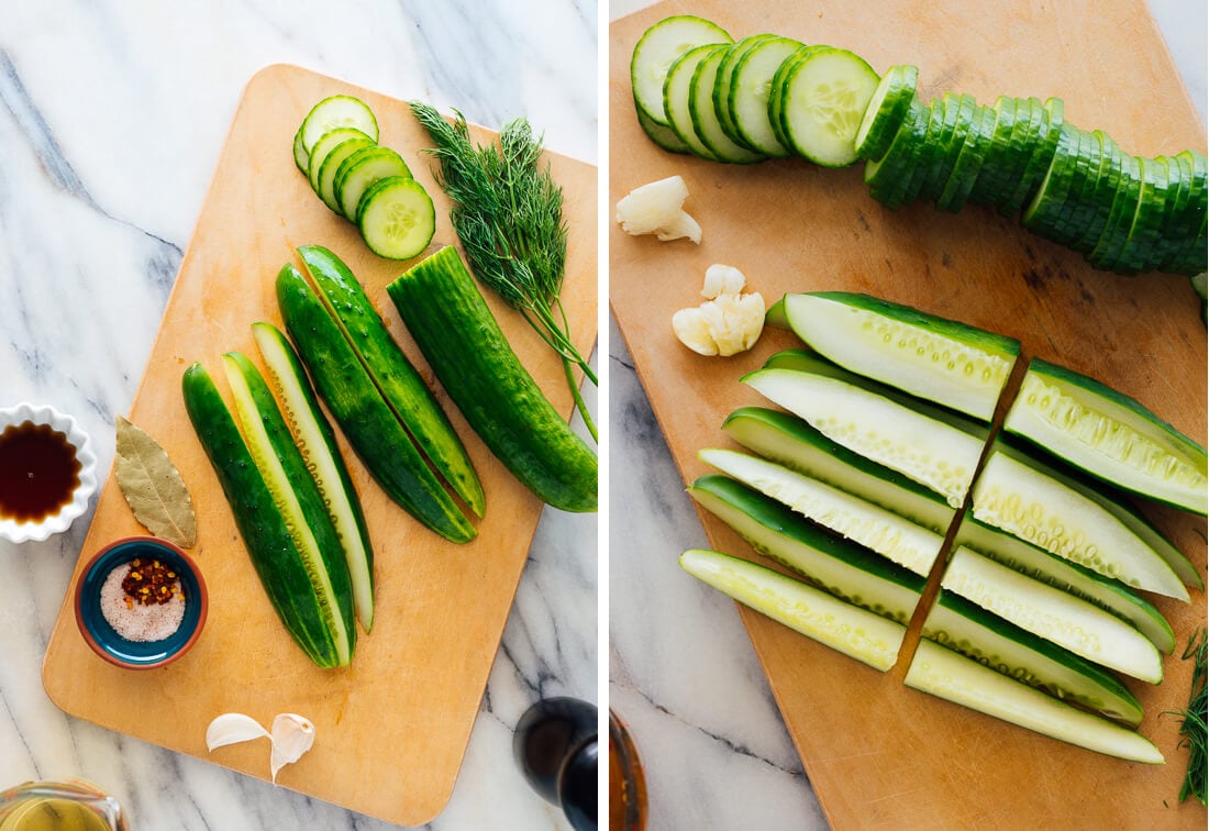 how to slice cucumbers