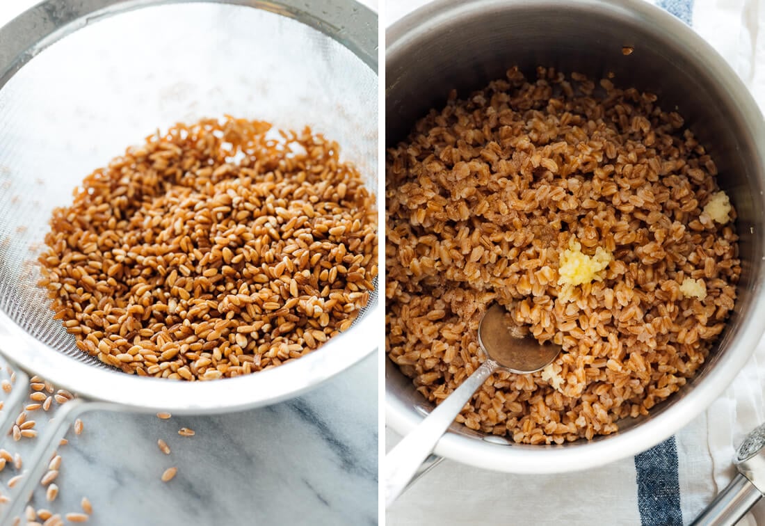 farro before and after cooking