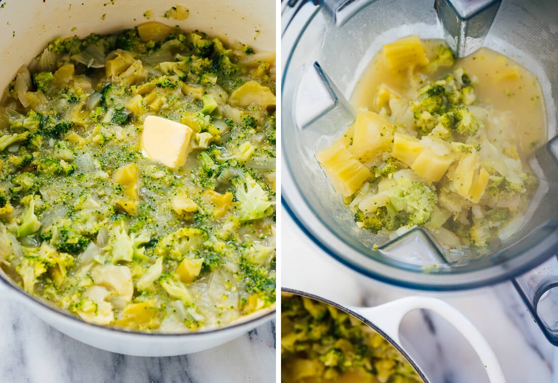 broccoli soup before blending