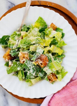 homemade Caesar salad