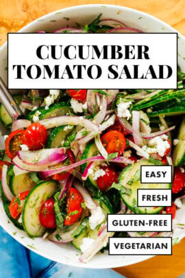 Cucumber Tomato Salad with Greek Dressing | Cook & Hook