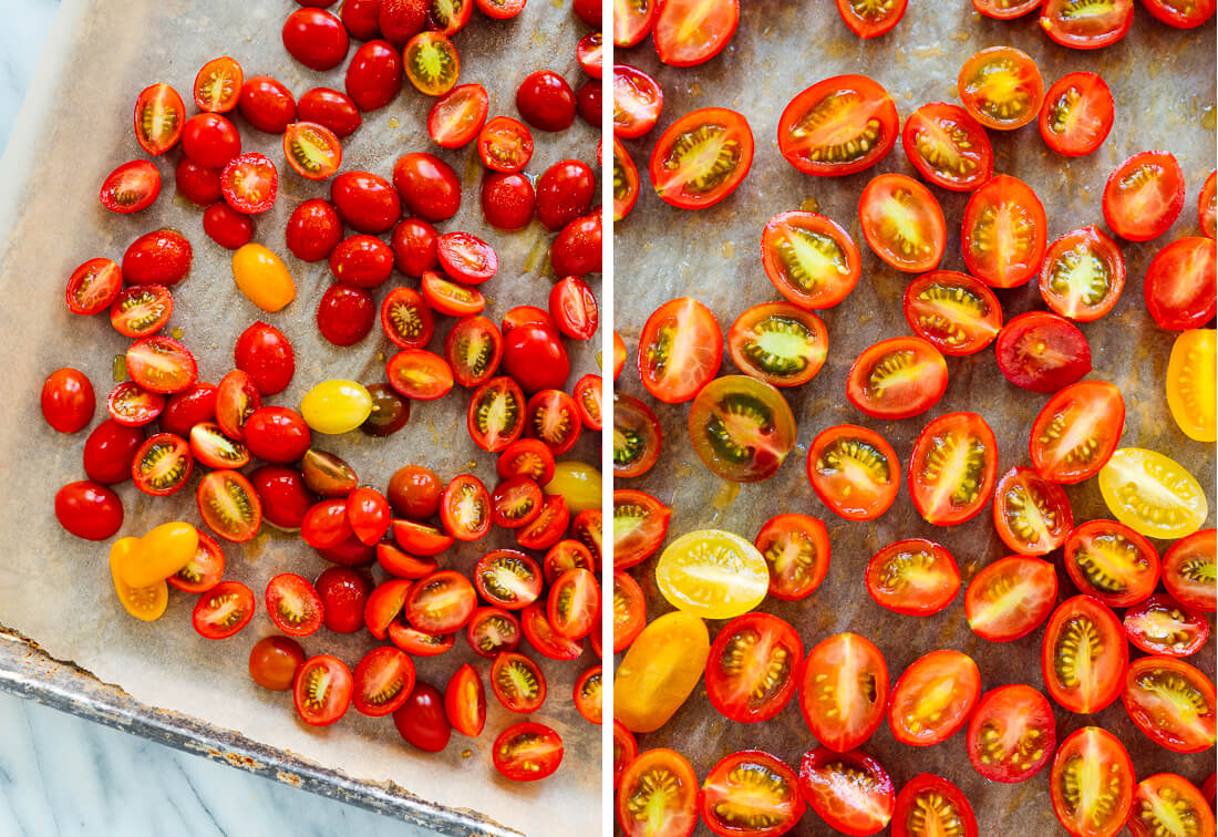 tomatoes before roasting